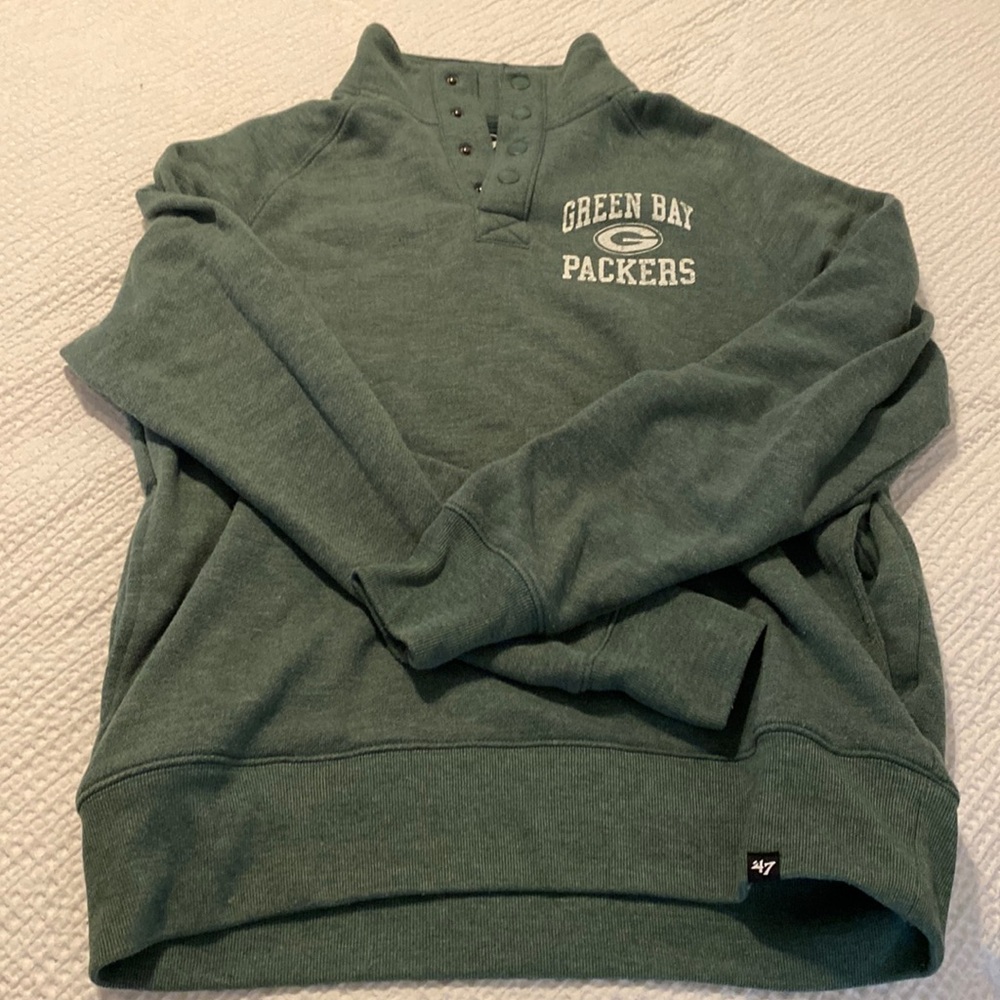 Green Bay Packers 3/4 button sweatshirt